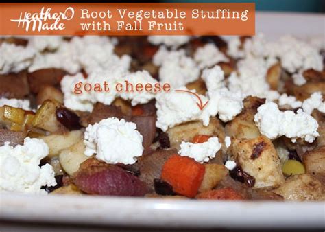 root vegetable stuffing with fall fruit heatheromade thanksgiving recipe vegetarian fall