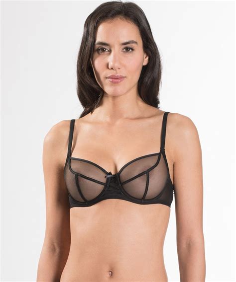 Aubade Nudessence Sheer Black Full Bust Bra Esty Lingerie