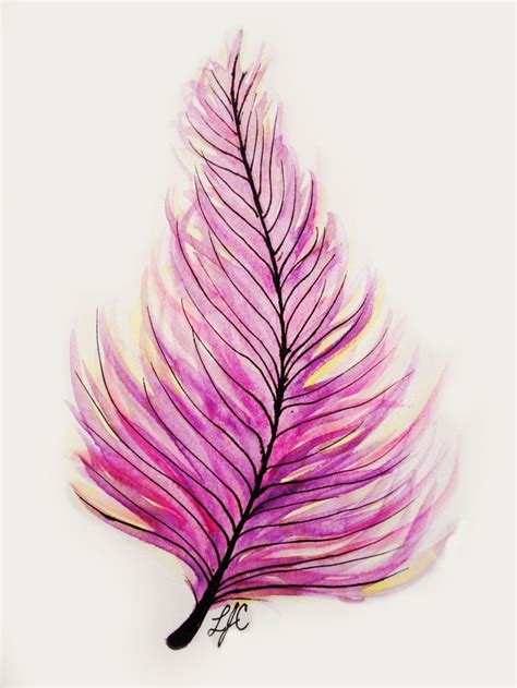 Watercolor Feather | Watercolor feather, Feather drawing, Purple feather