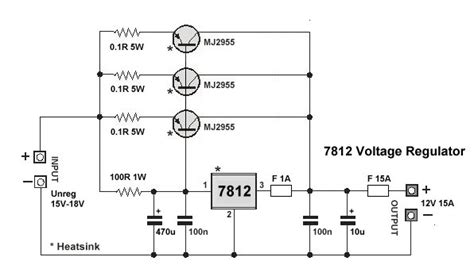 High Current Voltage Regulator Circuit Diagram