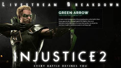 Injustice 2 Green Arrow Breakdown Youtube