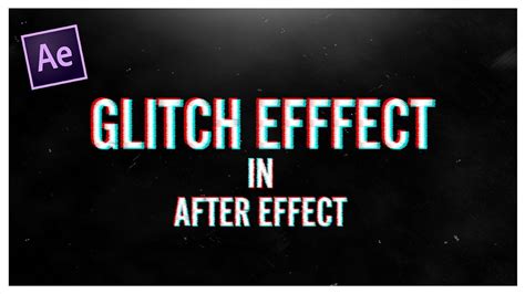 Glitch Effect Intro After Effect Cc Speedart Youtube
