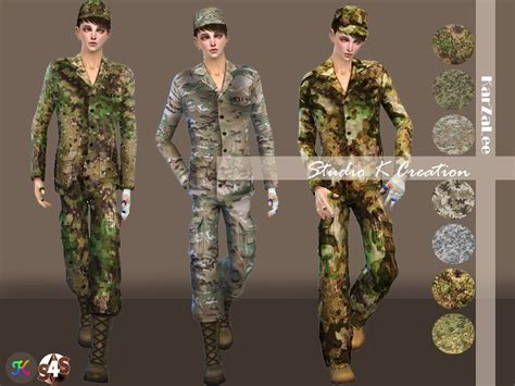 Soldier Uniform Set Ts4cc Studio K Creation ザ・シムズ