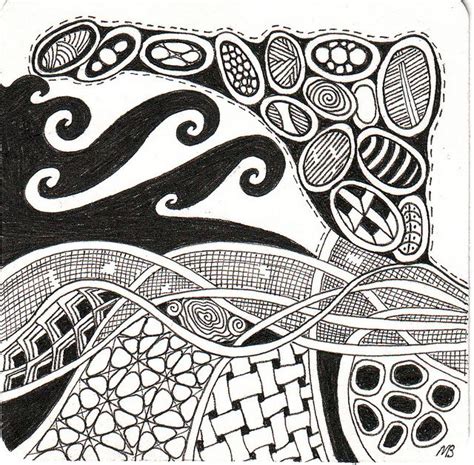 73 Best Zentangle Water Images On Pinterest Waves Doodle Drawings