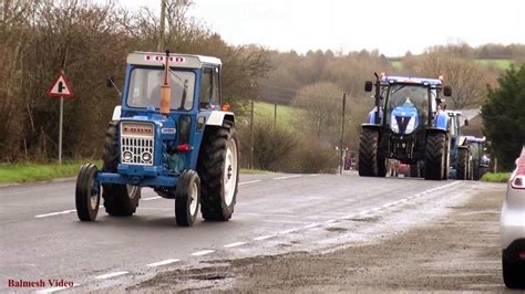 New Year Tractor Run On The Road Youtube