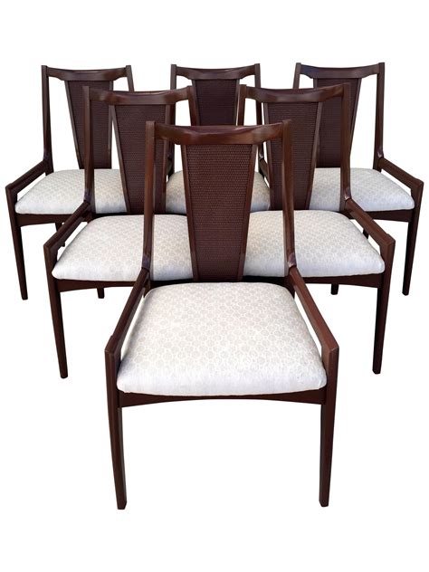 High Back Lacquered Dining Chairs - Set of 6 | Chairish
