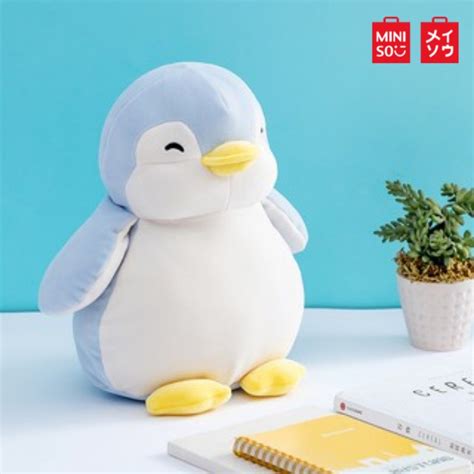 Miniso Penguin Plush Toy Stuffed Toys Soft Penguin Black Blue And