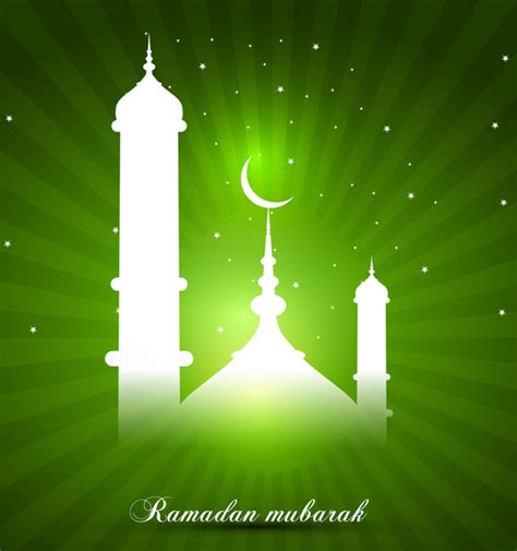 Abstract Bright Colorful Green Ramadan Kareem Vector Design Free Vector