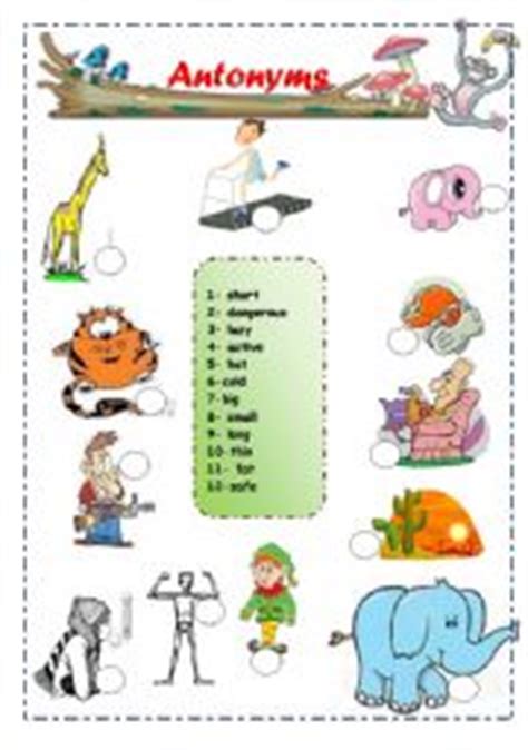 These pdf activities and worksheets with accompanying teacher notes are free to download, print and use in the classroom. Adjectives (Antonyms) + The key answer is provided - ESL ...