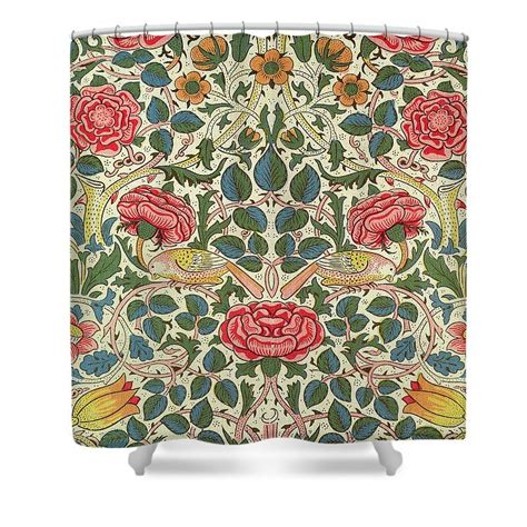 Rose Shower Curtain By William Morris This Shower Curtain Is Made From