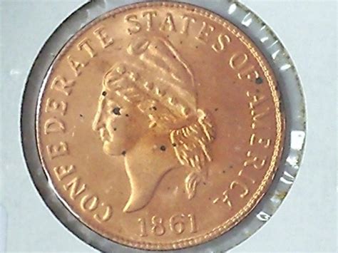 1861 Confederate States Of America One Cent Copy