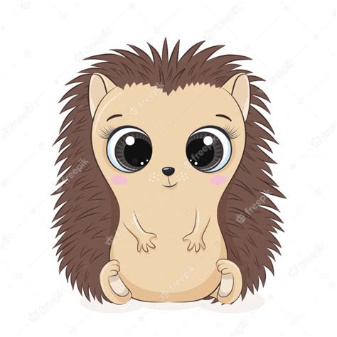 Premium Vector Cute Baby Hedgehog Illustration