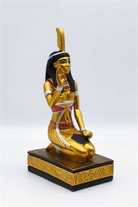 Statue Maat Goddess Of Balance And Truth Black Figurine Handmade