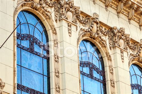 Stone Facade On Classical Building Stock Photos