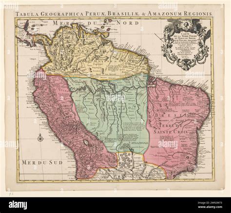 Map Of The Northern Part Of South America Guillaume Delisle 1721