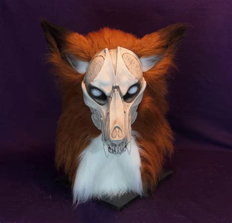 Zombie Skull Fox Canine Fursuit Head Realistic Mask Articulated Jaw