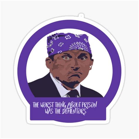 Michael Scott Prison Mike Badge The Worst Thing About Prison Sticker