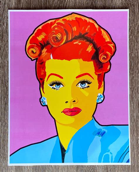 Lucy Art Print Art Pop Art Lucille Ball Comedy Hollywood Etsy