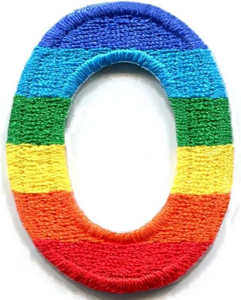 Amazon Com Letter O Gay Lesbian Lgbt Rainbow English Alphabet Applique Iron On Patch S Fast