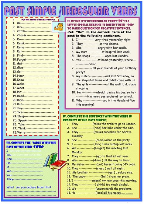 Past Simple Irregular Verbs Grammar Guide And Practice English Esl