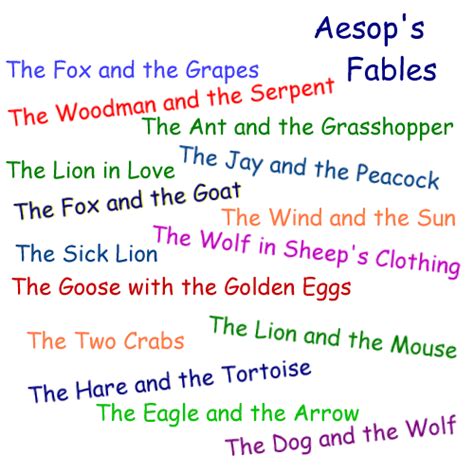 Animal Friends Of Earth Animals Aesops Fables