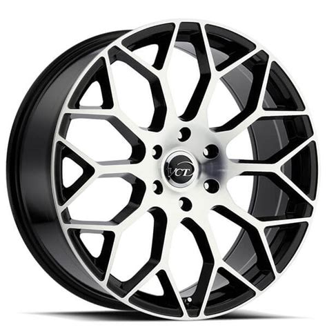 24 Vct Wheels V82 Black Machined Face Rims Vct106 4