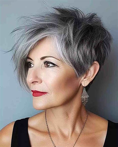 33 Youthful Hairstyles For Women Over 60 With Grey Hair In 2023 Funky