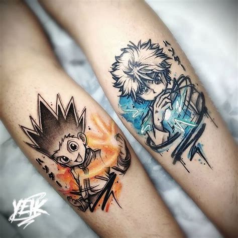 Tattoo Gon And Killua Wolf Tattoo Sleeve Hunter Tattoo Anime Tattoos