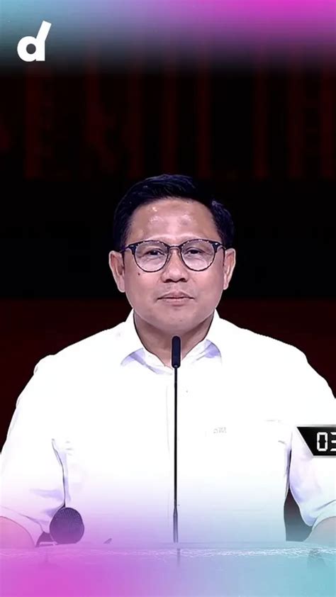 Giliran Pertama Paparkan Visi Misi Di Debat Cawapres Cak Imin Langsung