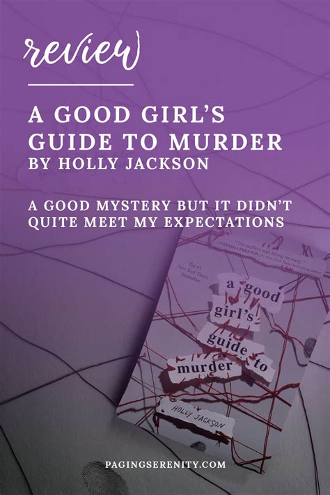 review a good girl s guide to murder paging serenity