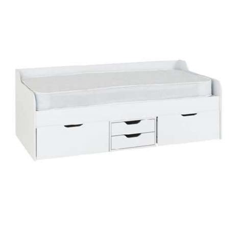 Dante White Childrens Storageday Bed 3ft Single With Drawers