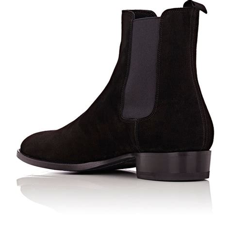 Suede leather, comfort rubber sole. Handmade Men Leather Boots, Suede Chelsea Boot For , Black ...