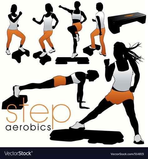 Step Aerobics Vector Art Download Girl Vectors 514815