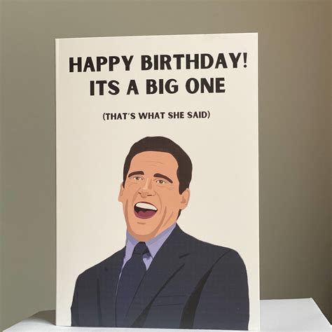 The Office Birthday Card Michael Scott Birthday Card Funny Etsy