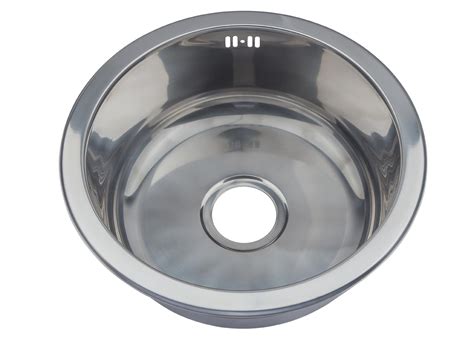 The stainless steel finish offers a shine unlike any other sink and a hygienic surface that is extremely easy to clean. Small Round Bowl Stainless Steel Inset Kitchen Sink ...