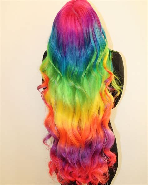 🌈rainbow hair for life🌈 new custom coloured 35” weave from the best hair company i ve ever used