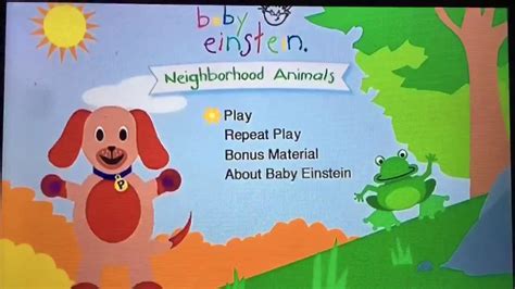 Baby Einstein Neighborhood Animals Dvd Menu Youtube