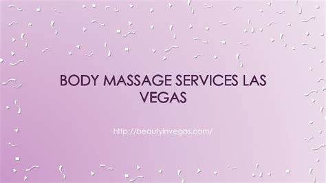 Body Massage Services Las Vegas