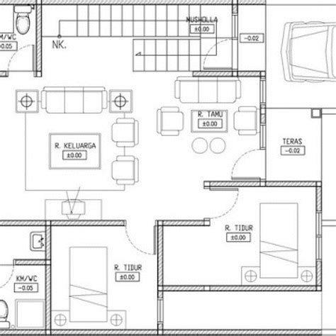 Dengan lantai kayu dan interior yang cantik seperti sofa tamu klasik, lemari baju klasik, meja makan klasik, tempat tidur klasik, dan kamar mandi mewah lengkap dengan bathtub, siapapun dijamin akan. Desain Rumah Minimalis Type 45 3 Kamar Tidur - Content