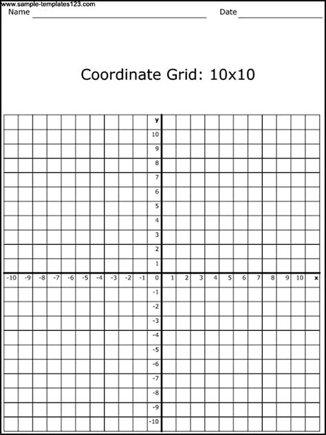 10 X 10 Grid Free Printable