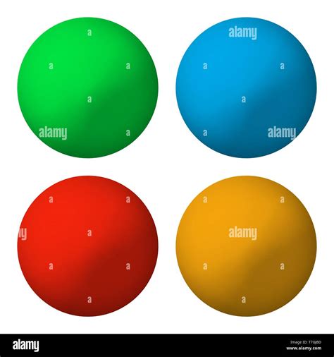 Set Of Color Round Buttons Vector Illustration Abstract Blank Button