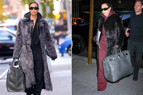 kim kardashian shows off 110k birkin bag