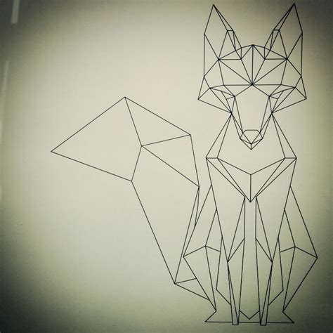 Geometric Fox Imgur Geometric Fox Geometric Animals Geometric Drawing