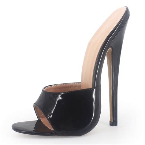 sexy very high heel mules sandals strappy stiletto fetish 18cm uk3 12 eu36 47 ebay