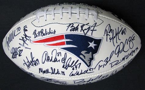 lot detail 2011 new england patriots team signed commemorative football with 39 signatures