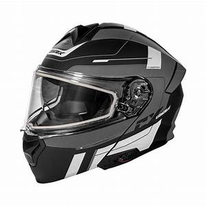 Castle X Cx935 Modular Snowmobile Helmet Raid Matte Charcoal Silver