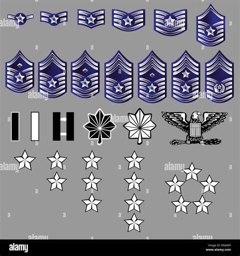 Us Air Force Rank Insignia Stock Vector Image And Art Alamy