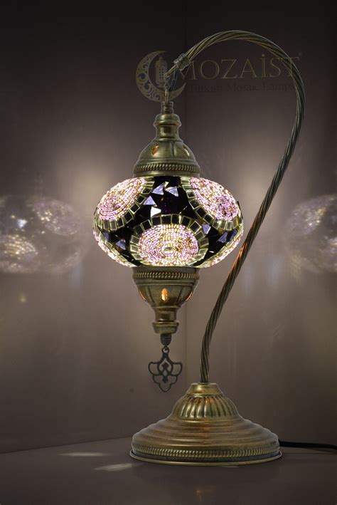 Swan Neck Turkish Lamp Mosaic Table Lamp Moroccan Decorative Etsy