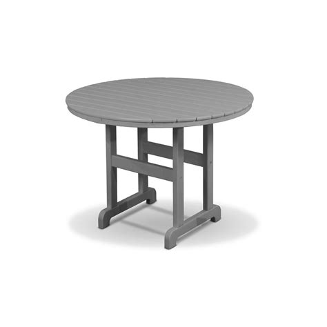 Round outdoor dining table is constructed of cast aluminum with a black finish. Trex Outdoor Furniture Monterey Bay 36 in. Stepping Stone ...