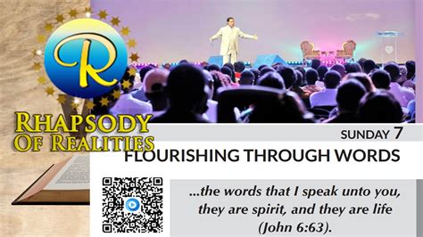 Rhapsody Of Realities Devotional Sunday June 07 2020 Flourishing Through Words Youtube